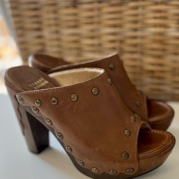 Stuart Weitzman Sequoia Studded Clogs•Sz 10 - Picture 7 of 16